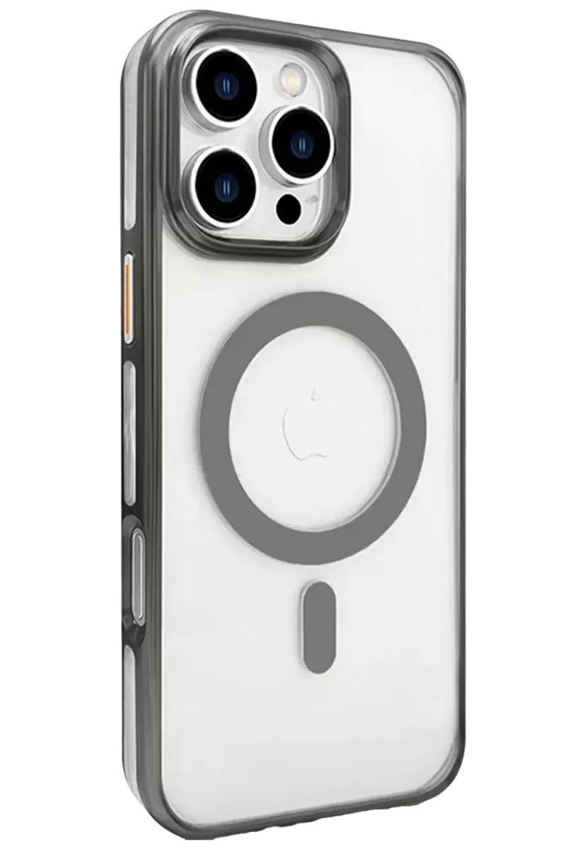 iPhone 16 Pro Gleam PC Sert Magsafe Kılıf - Titan Gri