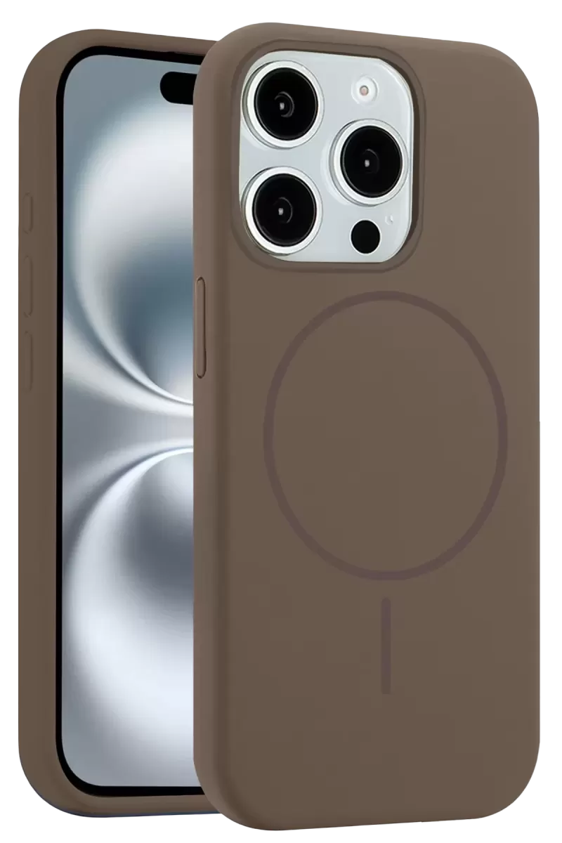 iPhone 15 Pro Max Kılıf Jully Magsafe Kapak - Kahverengi