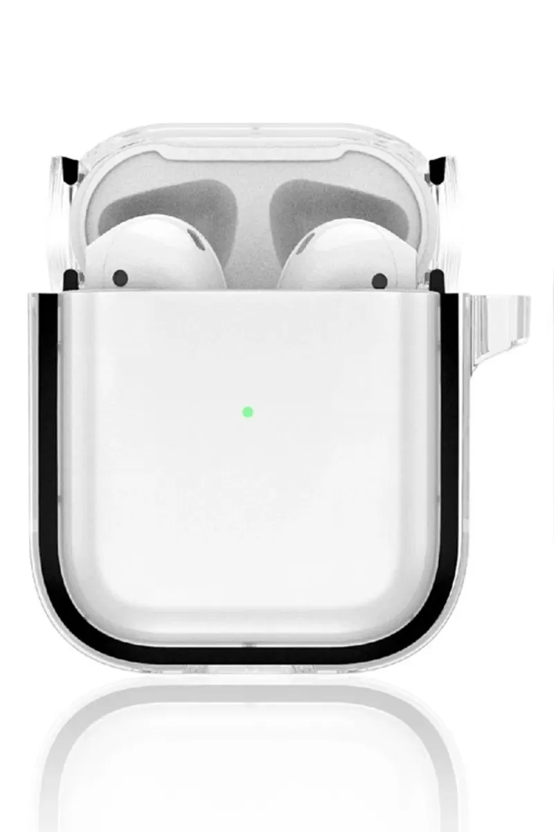 Airpods 4 (4.nesil) Shiny Şeffaf Kılıf - Siyah