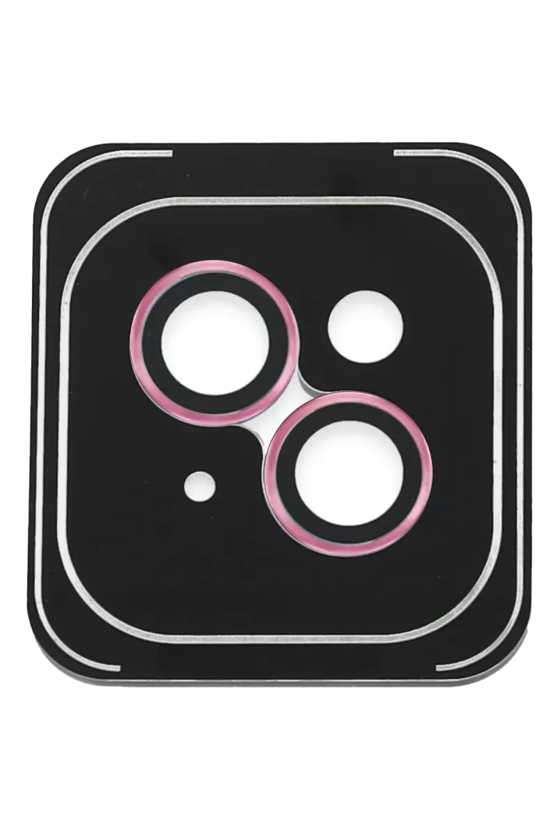 iPhone 14 PVD Metal Kamera Lens - Pembe