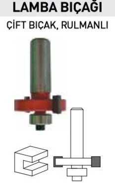 14440 Çift Bıçak Rulmanlı Freze Lamba Bıçağı 6X12 mm