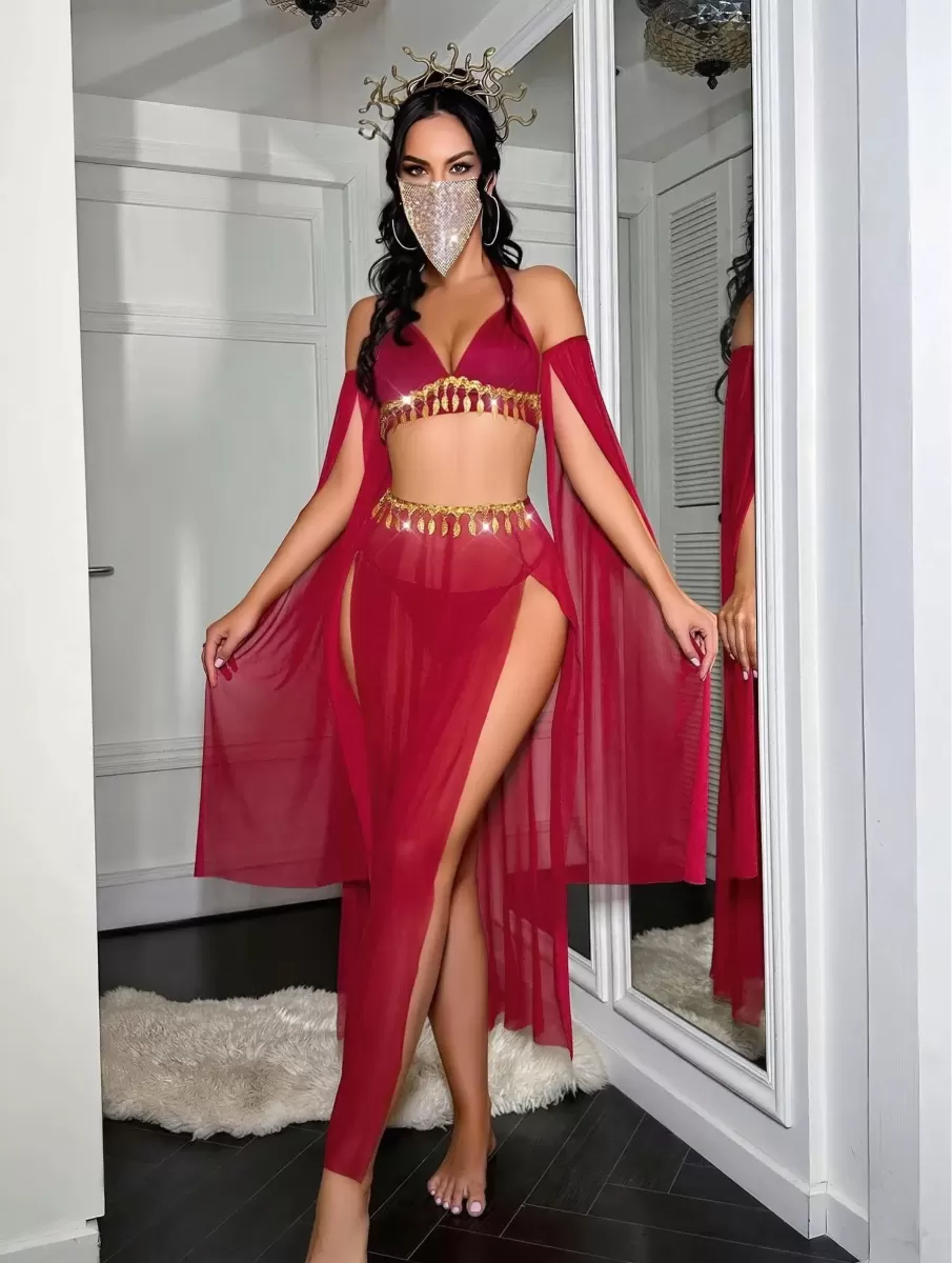Özel Tasarım Kırmızı Harem Kostümü
