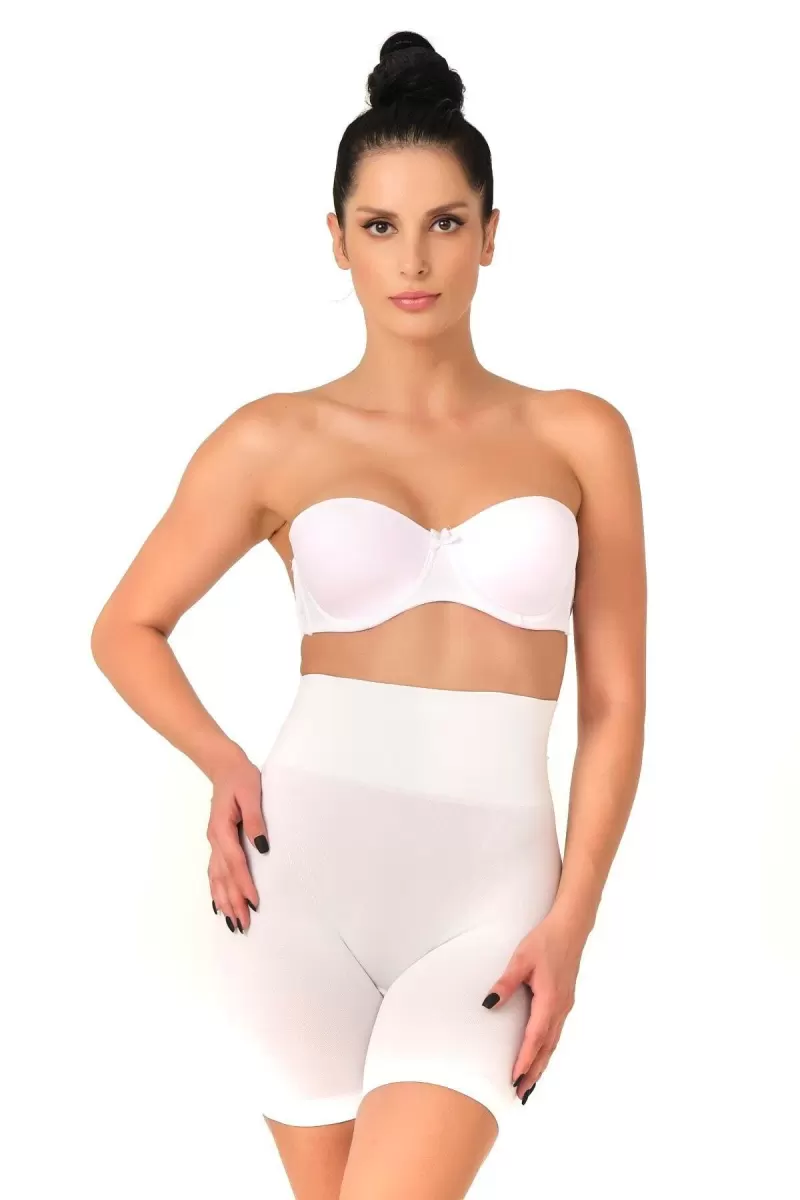 Beyaz  2017 Düşük Bel Double Pantalon Korse