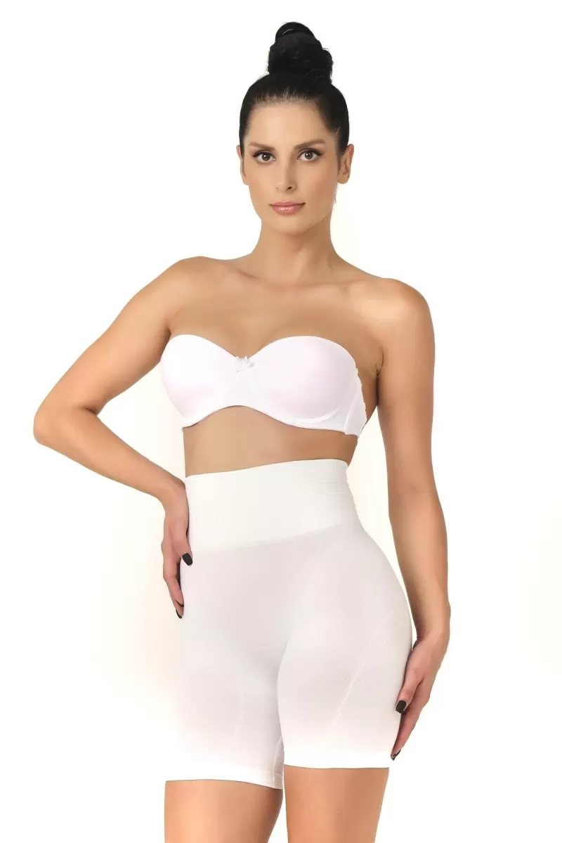Beyaz  2017 Düşük Bel Double Pantalon Korse