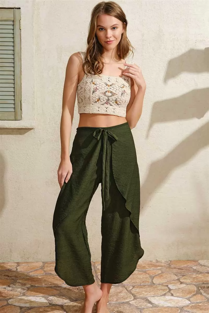Kalın Askılı Oyuk U Yaka Cotton Düz Yazlık Uzun Dantel Detaylı Pijama Takımı