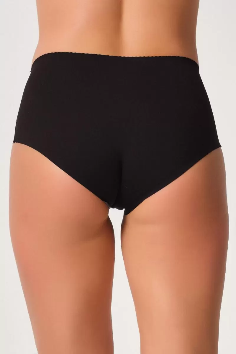 Siyah MI Emay 2702 Lazer Kesim Toparlayıcı Mama Slip Korse
