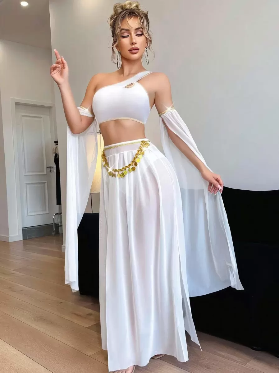 Özel Tasarım Kadın Beyaz Fantezi Harem Kostüm