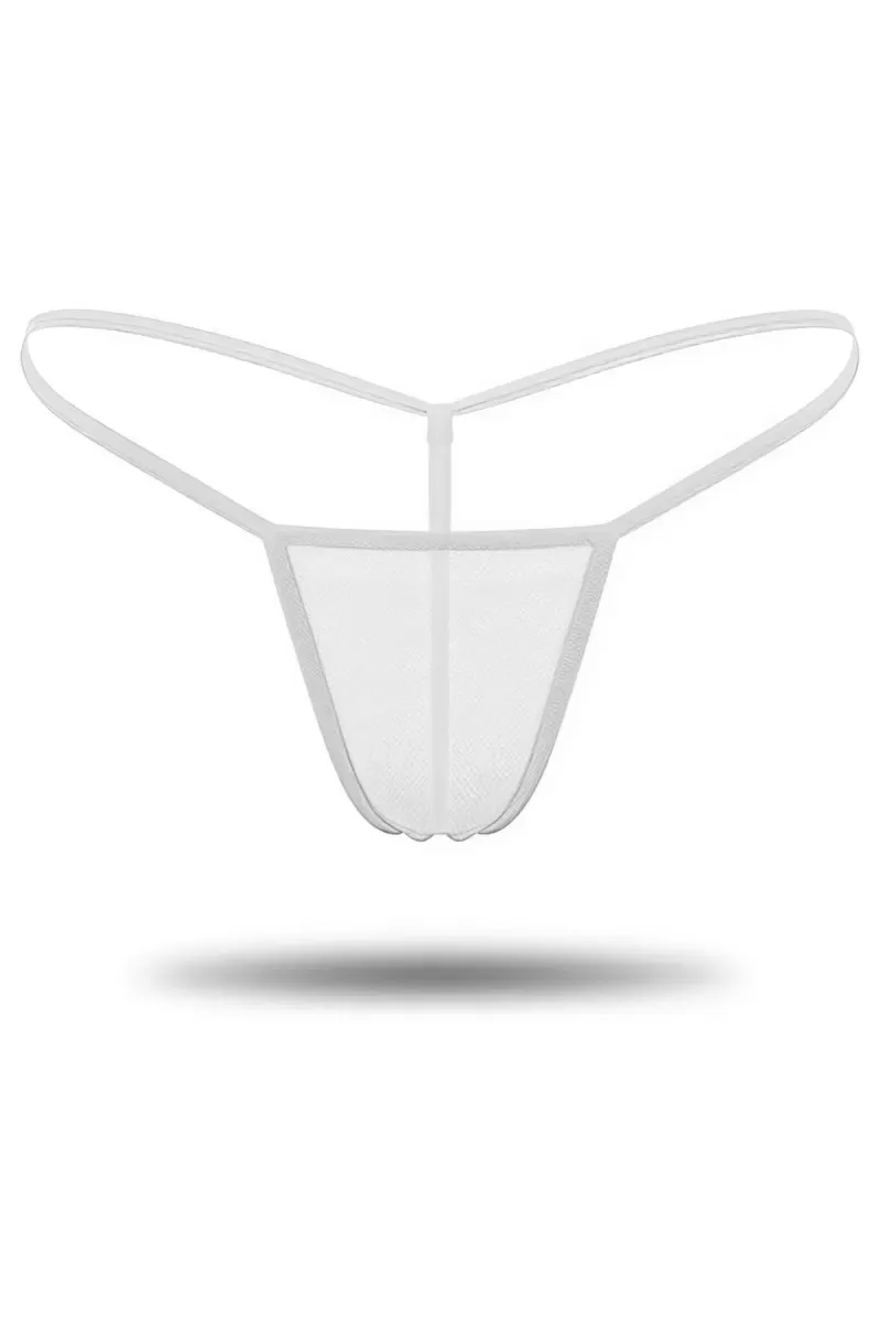 3'lü Renkli Transparan Tül String Tanga BRF0369