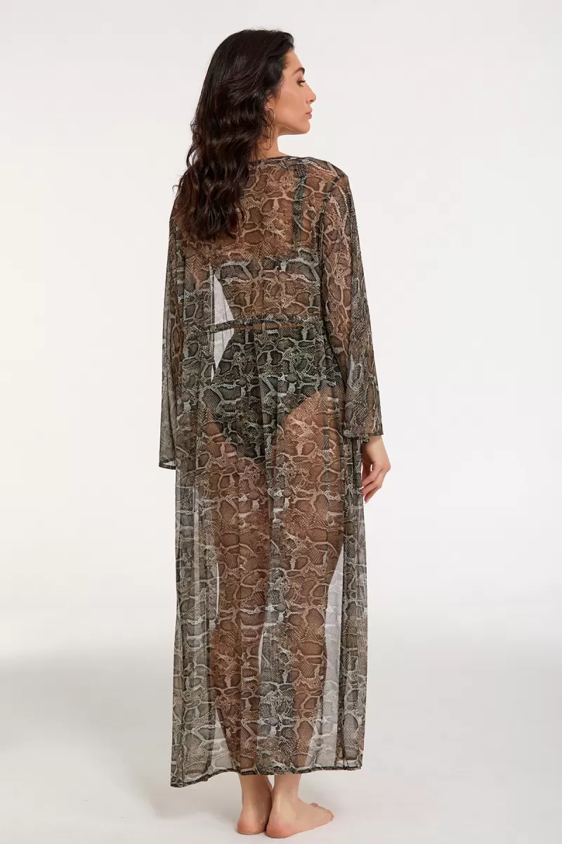 Argento 2106-3026 Kadın Önü Açık Uzun Kaftan
