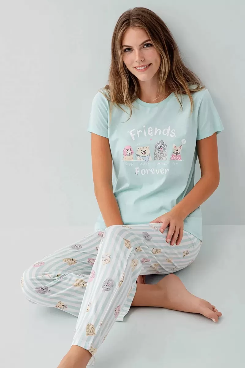 RolyPoly RP3810-S Kadın Kısa Kol Pijama Takımı