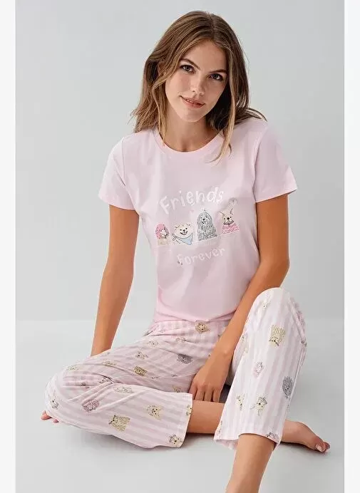 RolyPoly RP3810-S Kadın Kısa Kol Pijama Takımı