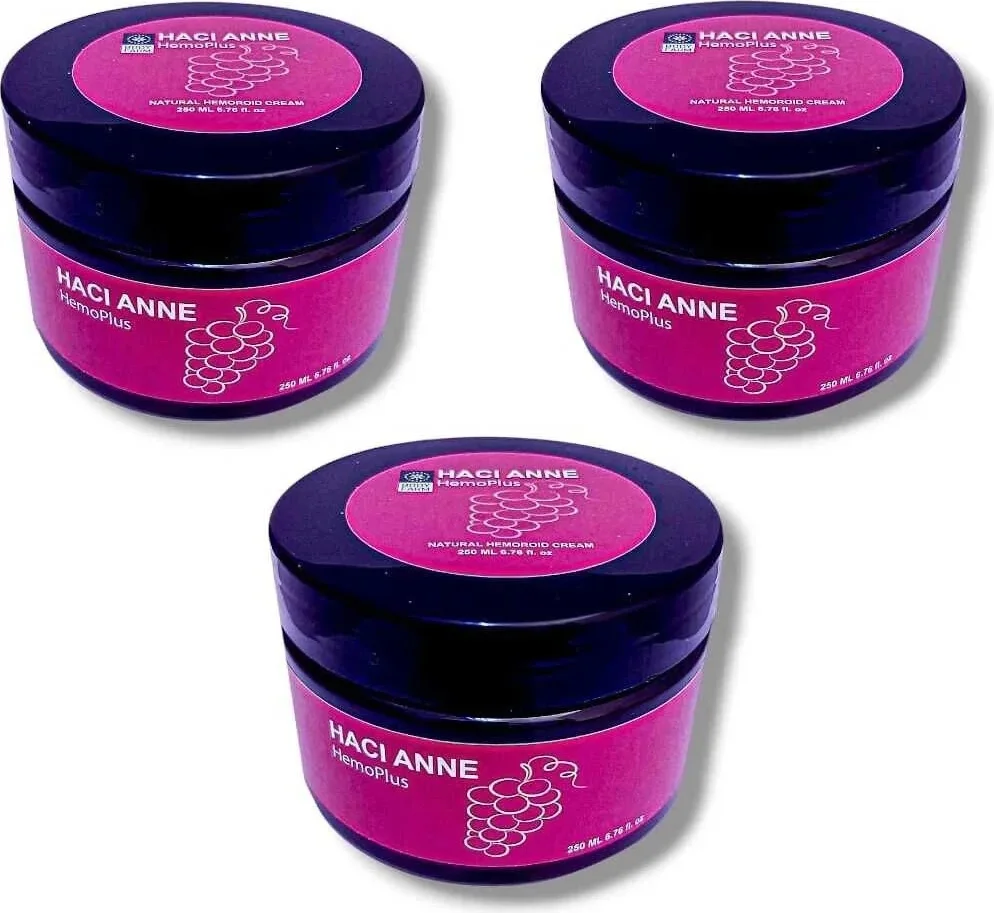 Süper Hacı Anne Hemoplus Natural Kremi 250 ml x 3 Adet