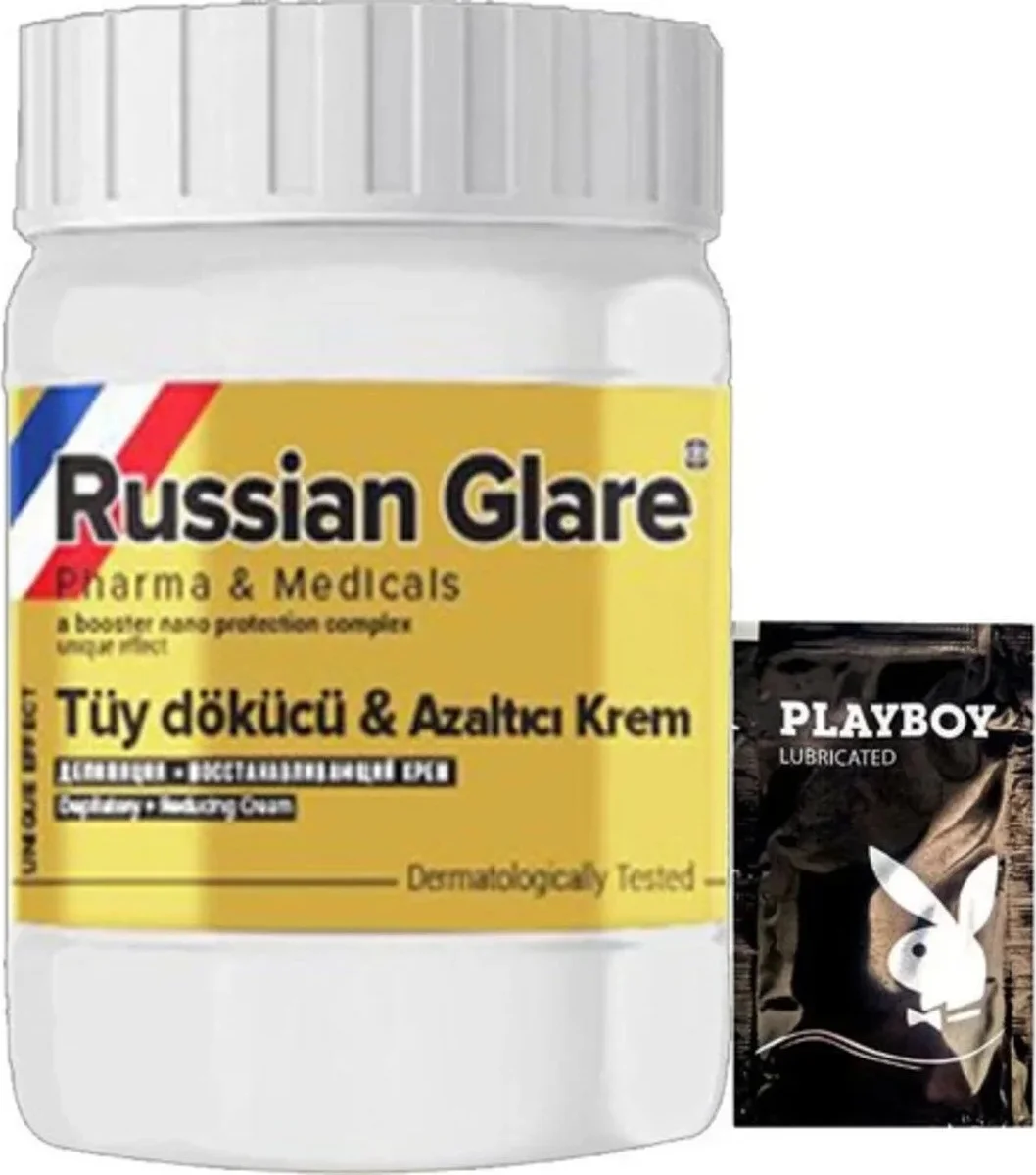 Süper Playboy Rusian Glare Nano 50 ml Rus Merhemi Tüy Dökücü Azaltıcı Krem + Yanında Jel