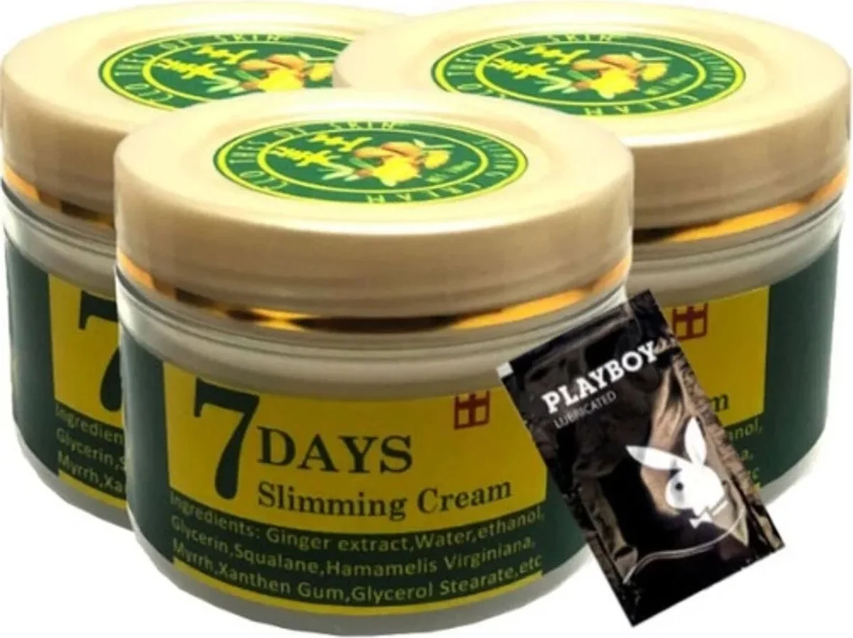 7days Ginger 3x Adet Miracle Slimming Cream 100 ml Sel Kremi + 1 Adet Jel Hediye