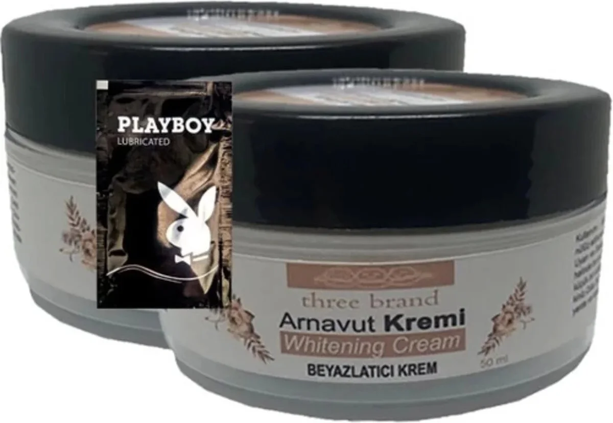 Three Brand Arnavut Kremi 1+1 Whitening Cream Bölgesel  Kremi 50 ml + 1 Tane Hediye Jel