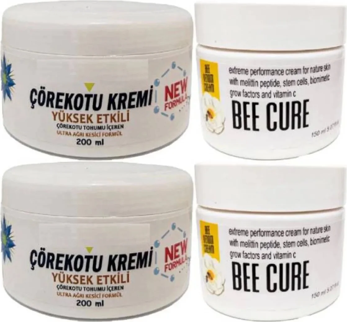 Çörek Otu Kremi Xl Boy Krem 2X200 Ml+Bee Cure Krem 2X150 ml