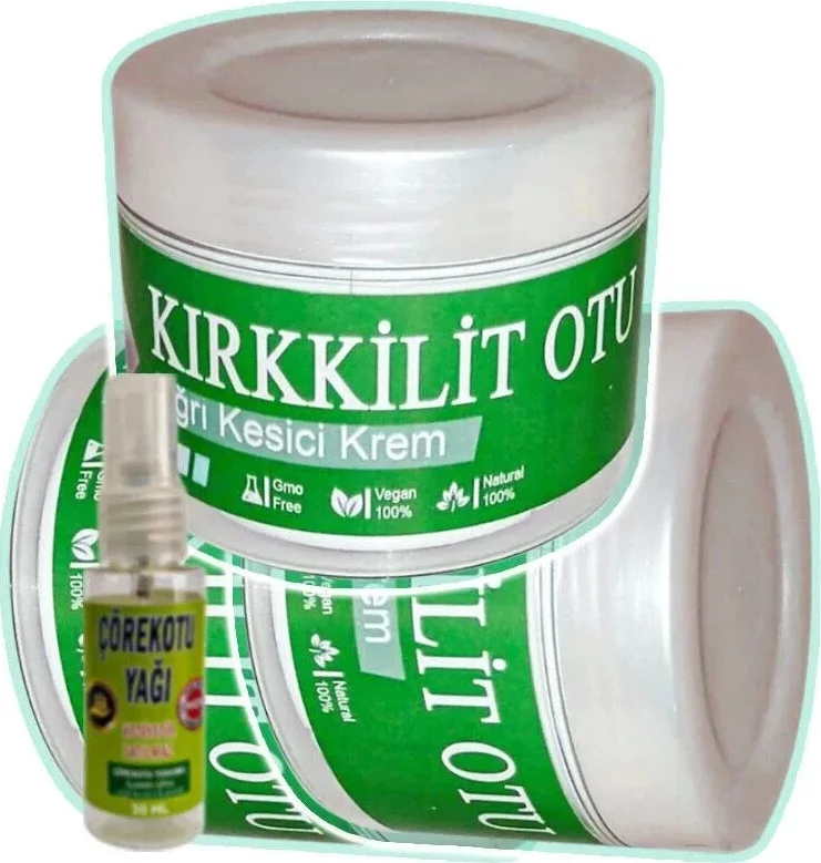 Süper Kırkkilit Otu Bakım Kremi 3X100 Ml+30 ml Çörek Otu Yağ ile