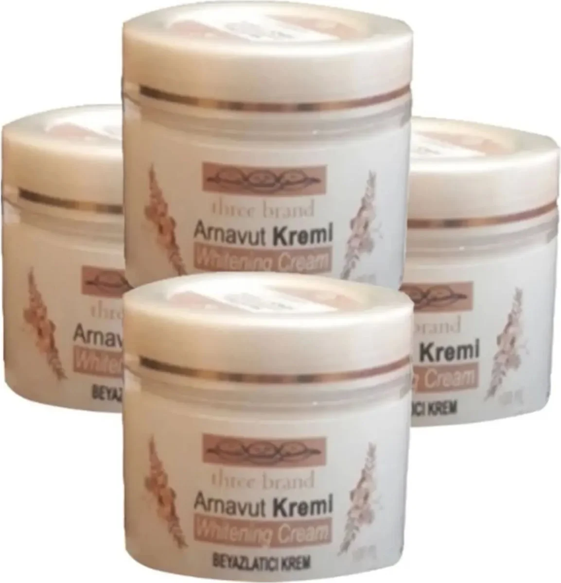 Süper Three Brand 4lü Adet Arnavut Kremi Whitens Cream Tüm Bölge  Kremi 100 ml
