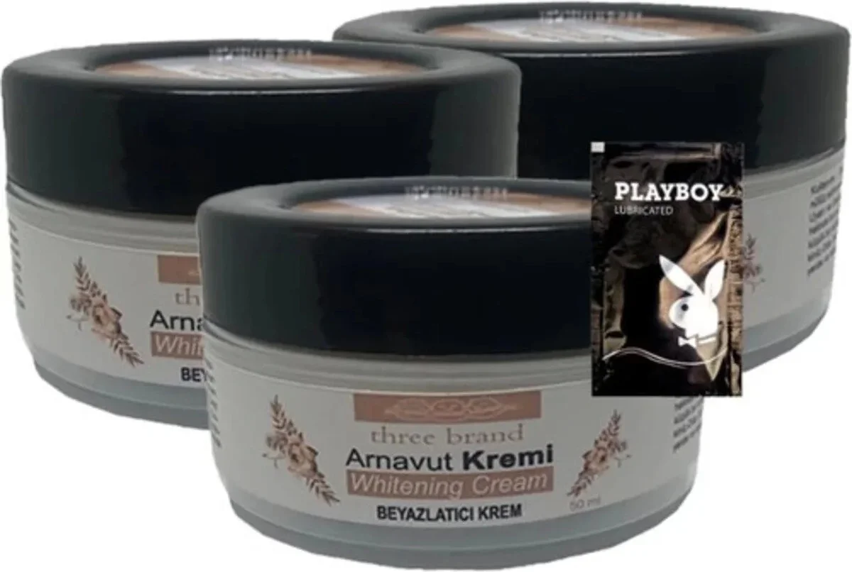 Three Brand Arnavut Kremi Whitening Cream 2+1 Bölgesel  Kremi 50 ml + 1 Tane Hediye Jel