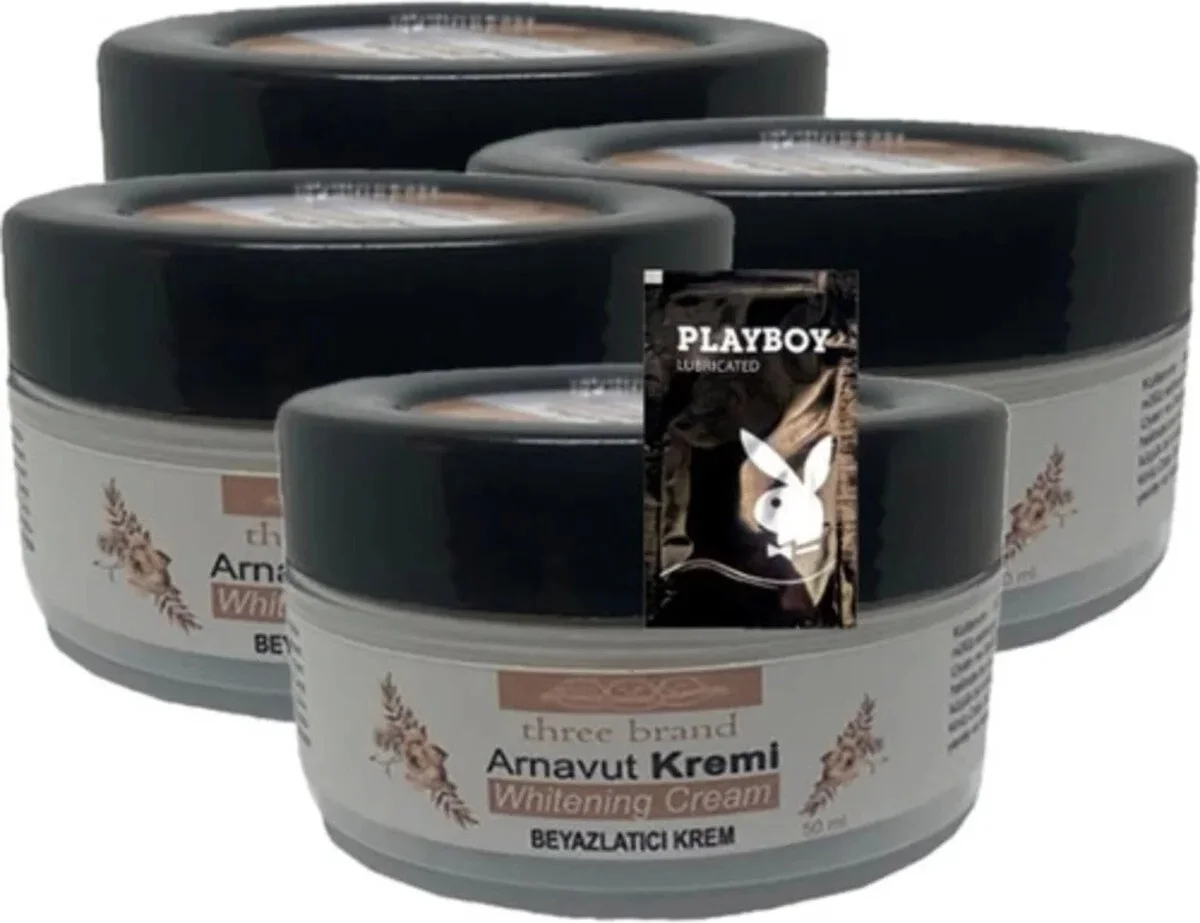 Three Brand 4lü Birden Arnavut Kremi Whitening Cream Bölgesel  Kremi 50 ml + 1 Hediye Jel