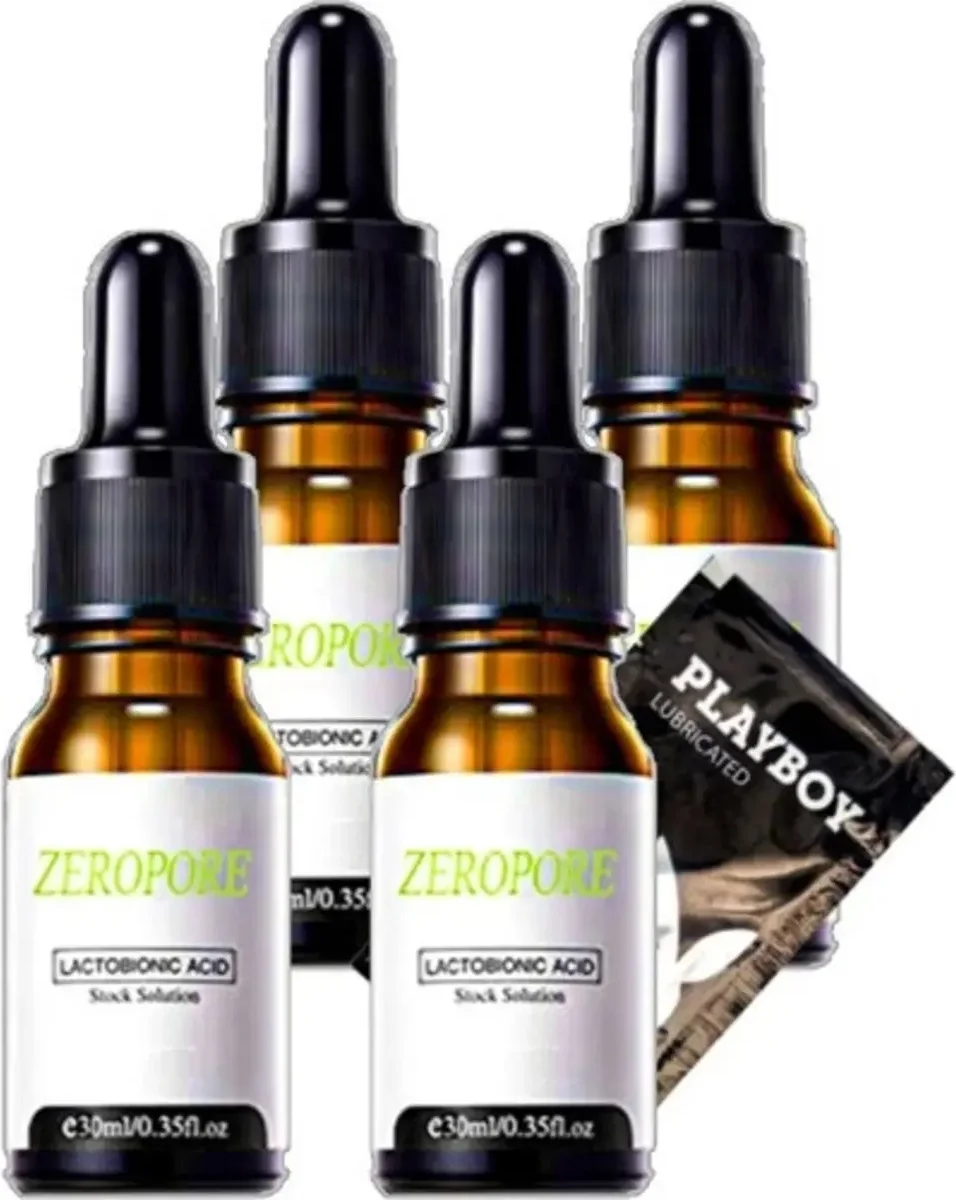 Zeropore Instant Perfection Serum - Boyun Dekolte Yüz Cilt Bakım  30 ml x 4 Adet + Jel