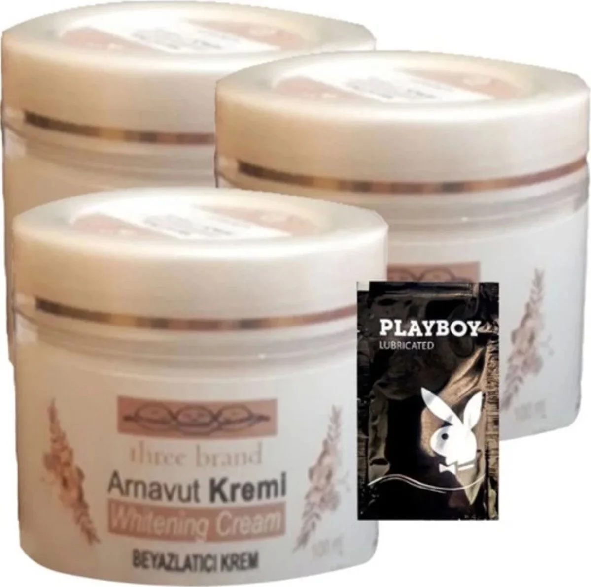 Three Brand Arnavut Kremi 3lü Whitening Cream  Kremi 100 ml + 1 Hediye Jel