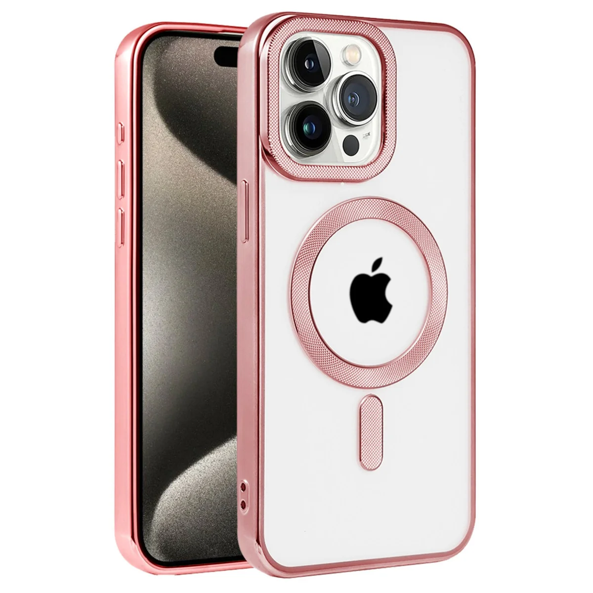 iPhone 14 Pro Kılıf Kronos Magsafe Kapak - Rose Gold