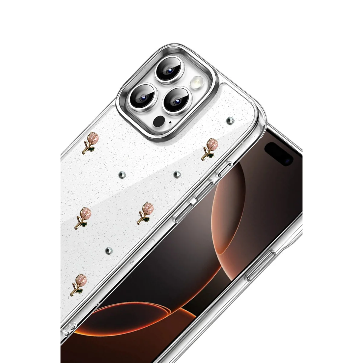 iPhone 16 Pro Max Fiyonk Desenli Kapak - Desen 6