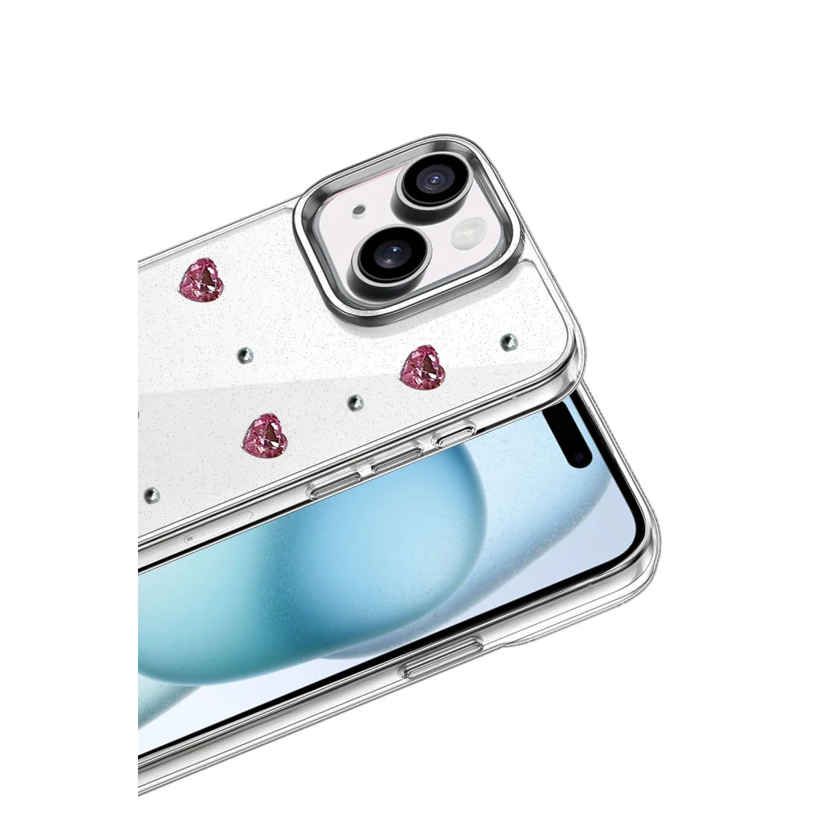 iPhone 15 Plus Fiyonk Desenli Kapak - Desen 3