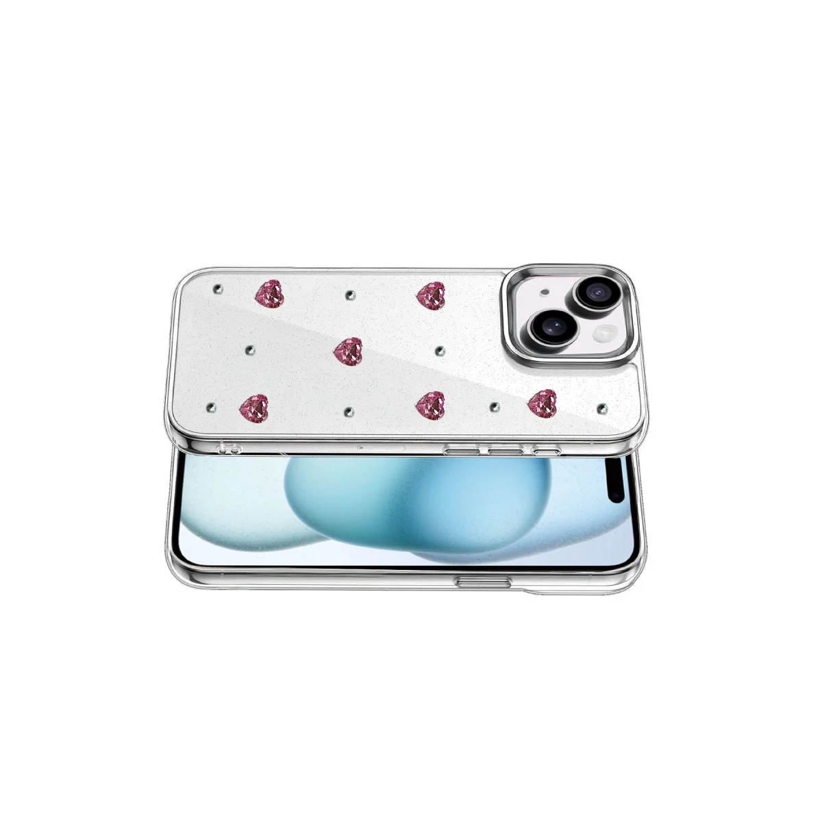 iPhone 15 Plus Fiyonk Desenli Kapak - Desen 3