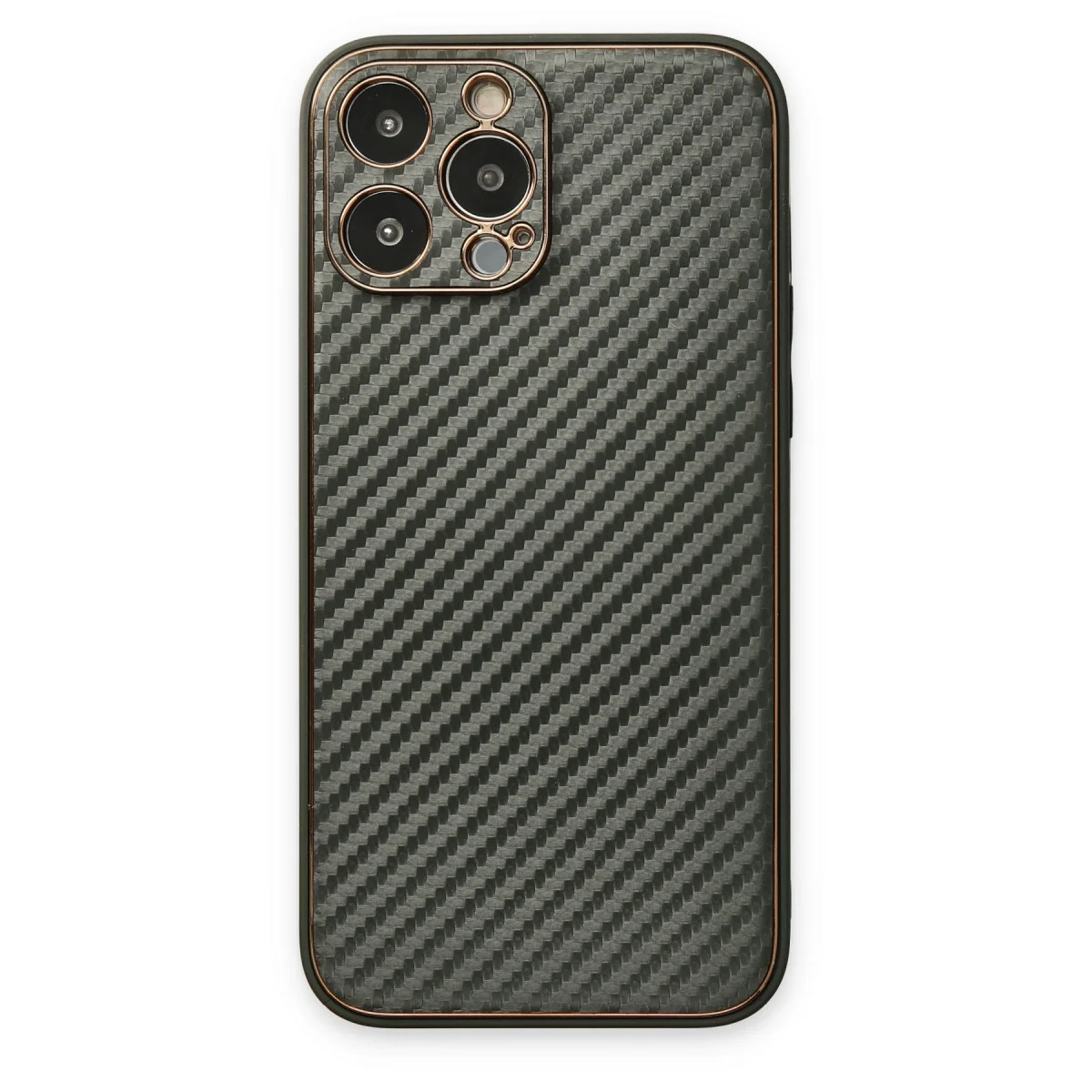 iPhone 13 Pro Kılıf Coco Karbon Silikon - Füme