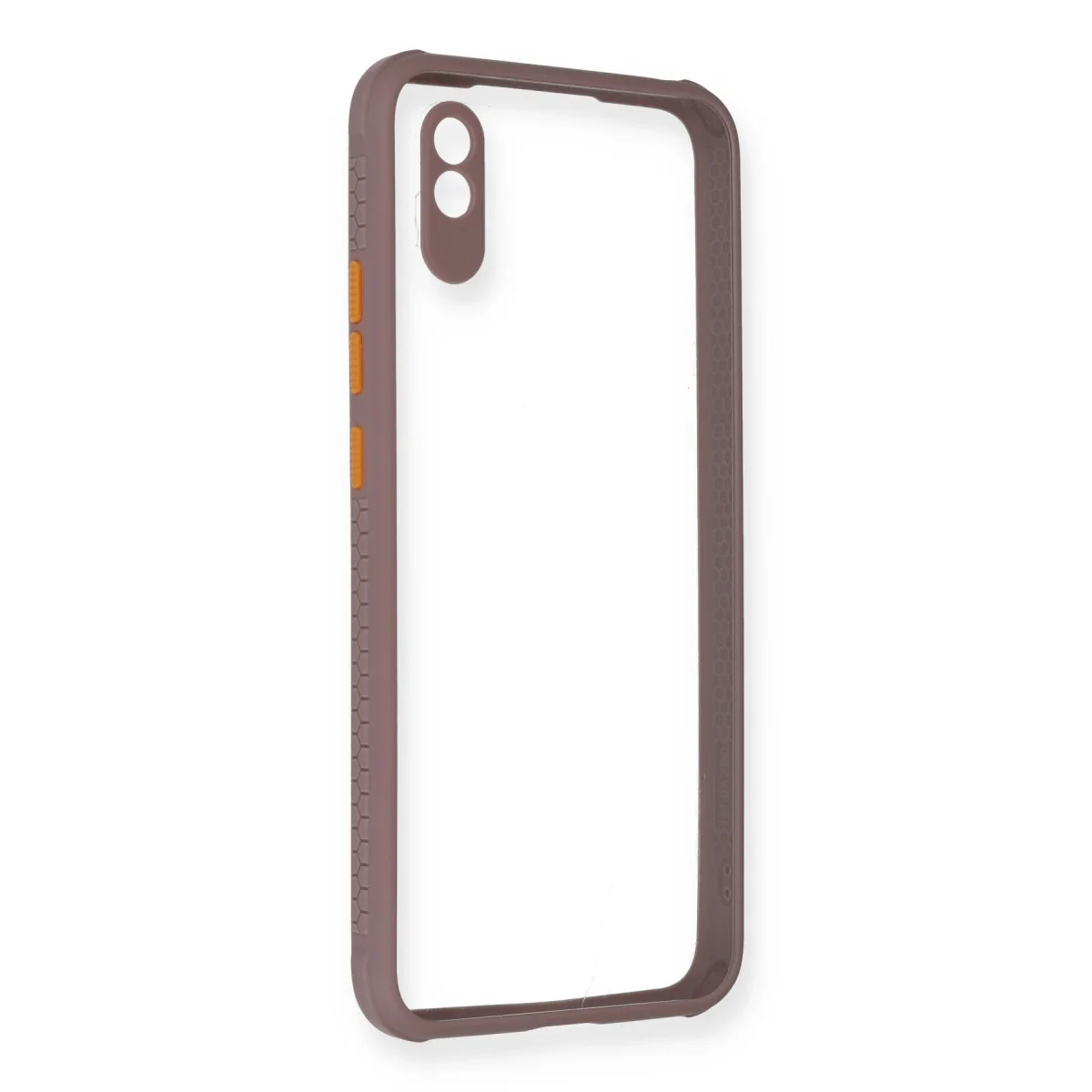Redmi 9A Kılıf Miami Şeffaf Silikon - Açık Mor