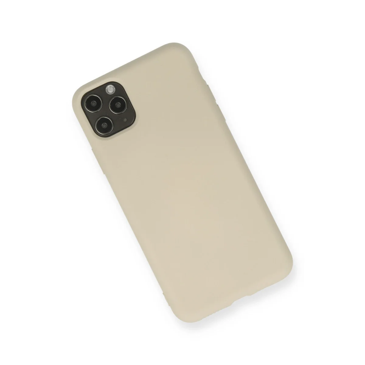 iPhone 11 Pro Max Kılıf Nano içi Kadife Silikon - Bej