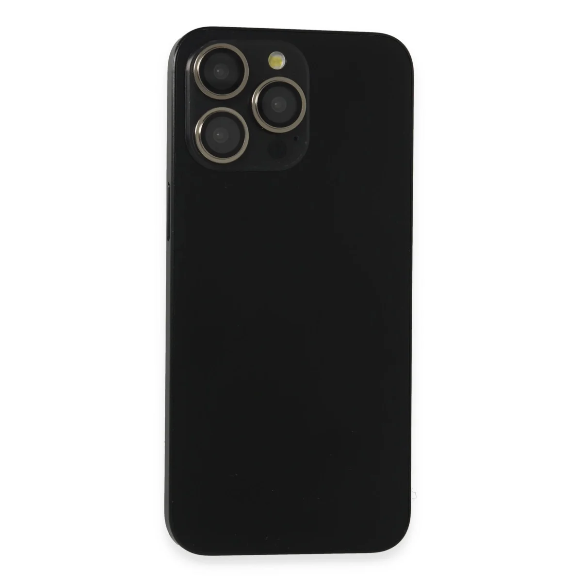 iPhone 15 Pro Max PVD Metal Kamera Lens - Siyah