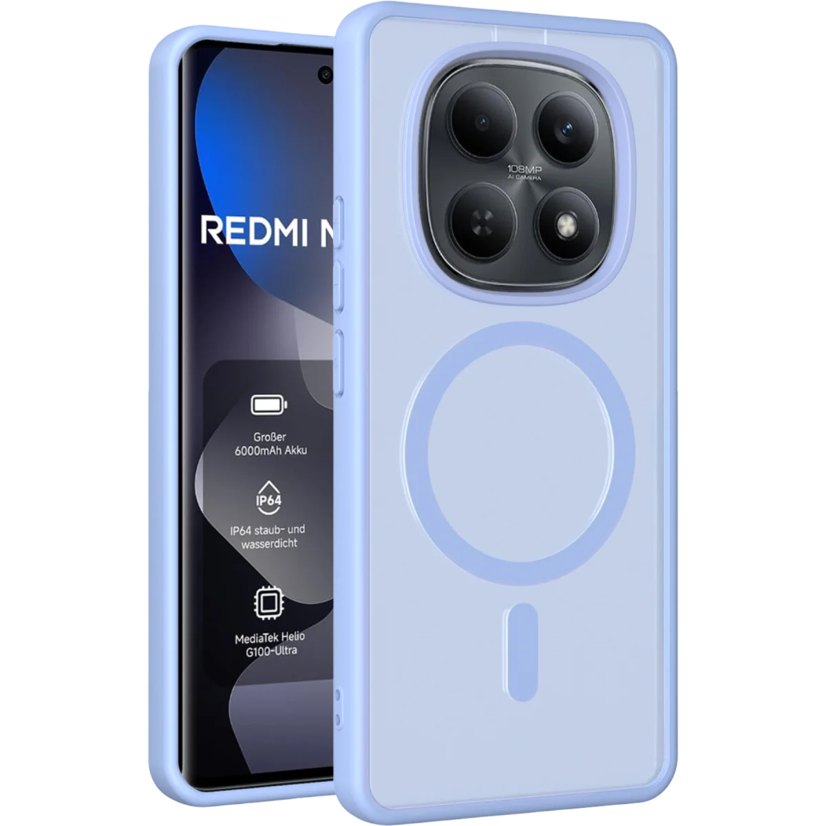 Redmi Note 15 Pro 4G Jota Magsafe Kapak - Açık Mavi