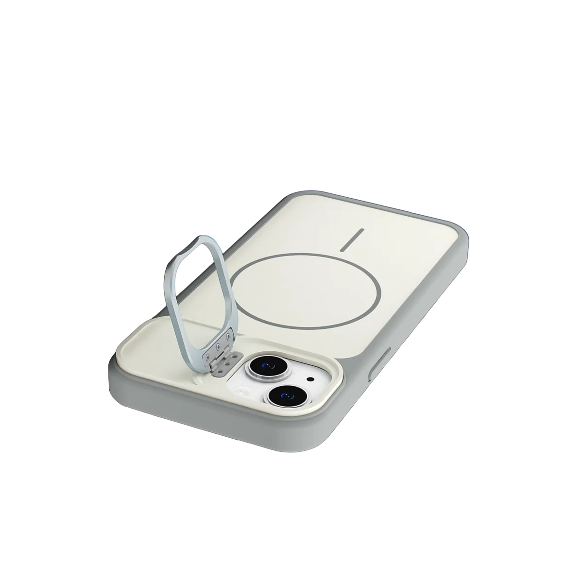 iPhone 15 Pale Magsafe Standlı Kapak - Beyaz