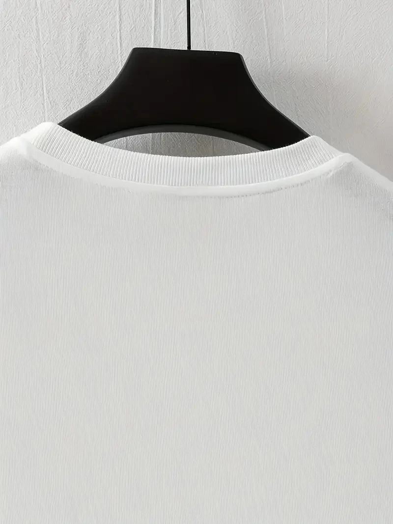 Erkek Baskılı T-Shirt Kısa Kol Bisiklet Yaka Regular Fit Yazlık Tişört - Beyaz