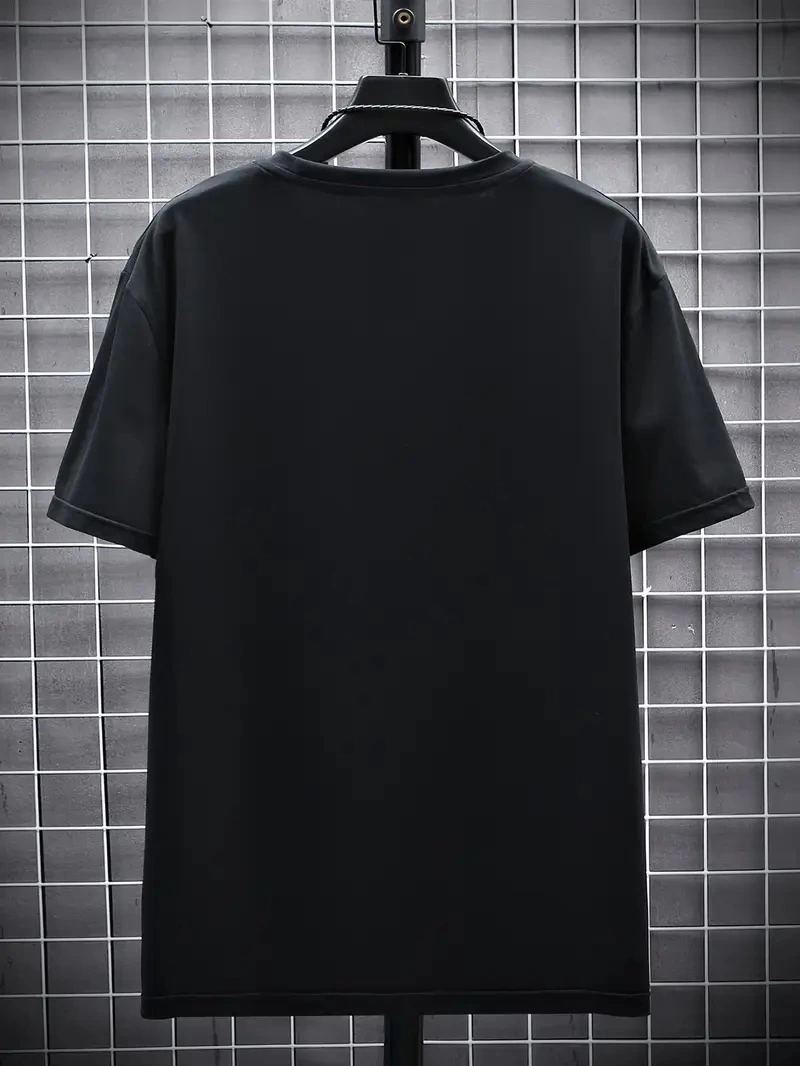 Erkek Tişört FUTRE Baskılı Kısa Kol Bisiklet Yaka T-shirt - Siyah