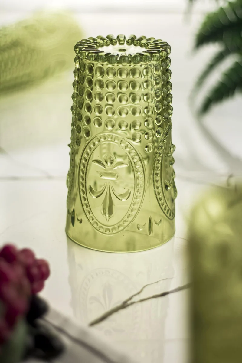 Akrilik Koyu Yeşil 6'lı Uzun Bardak & Su Meşrubat Bardağı 750 ml ( Büyük Boy & Cam Değildir )