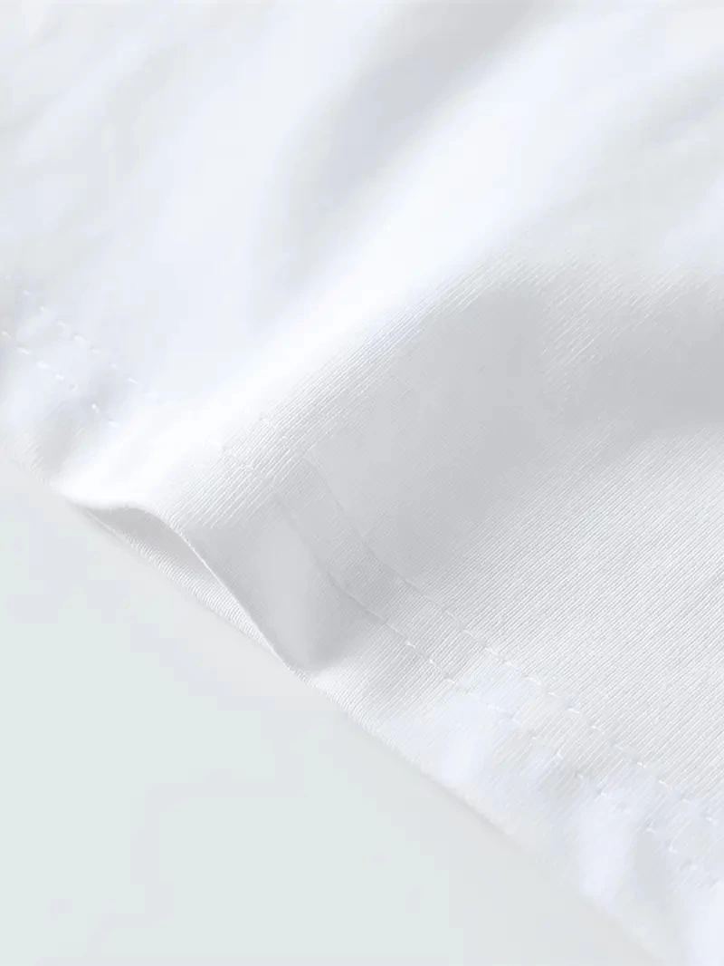 Erkek Kısa Kol Yazlık Tişört Bisiklet Yaka Baskılı Oversize T-Shirt - Beyaz