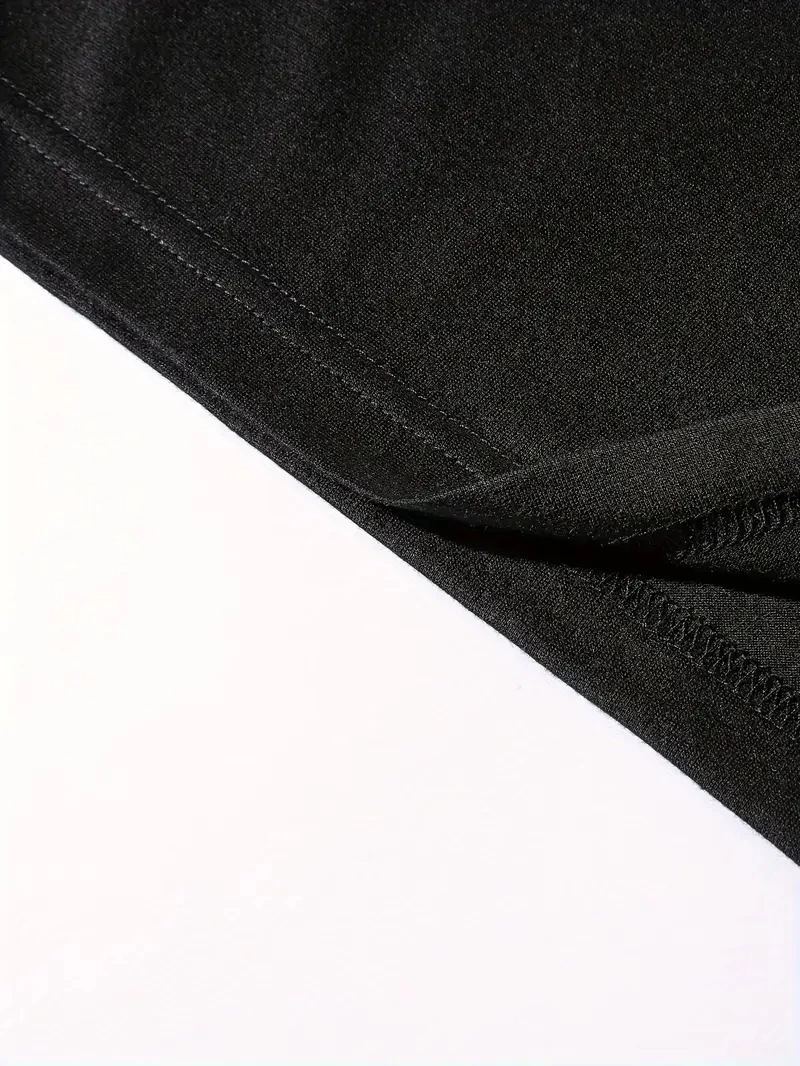 Erkek Ön ve Arka Baskılı T-Shirt Kısa Kol Bisiklet Yaka Regular Fit Tişört - Siyah