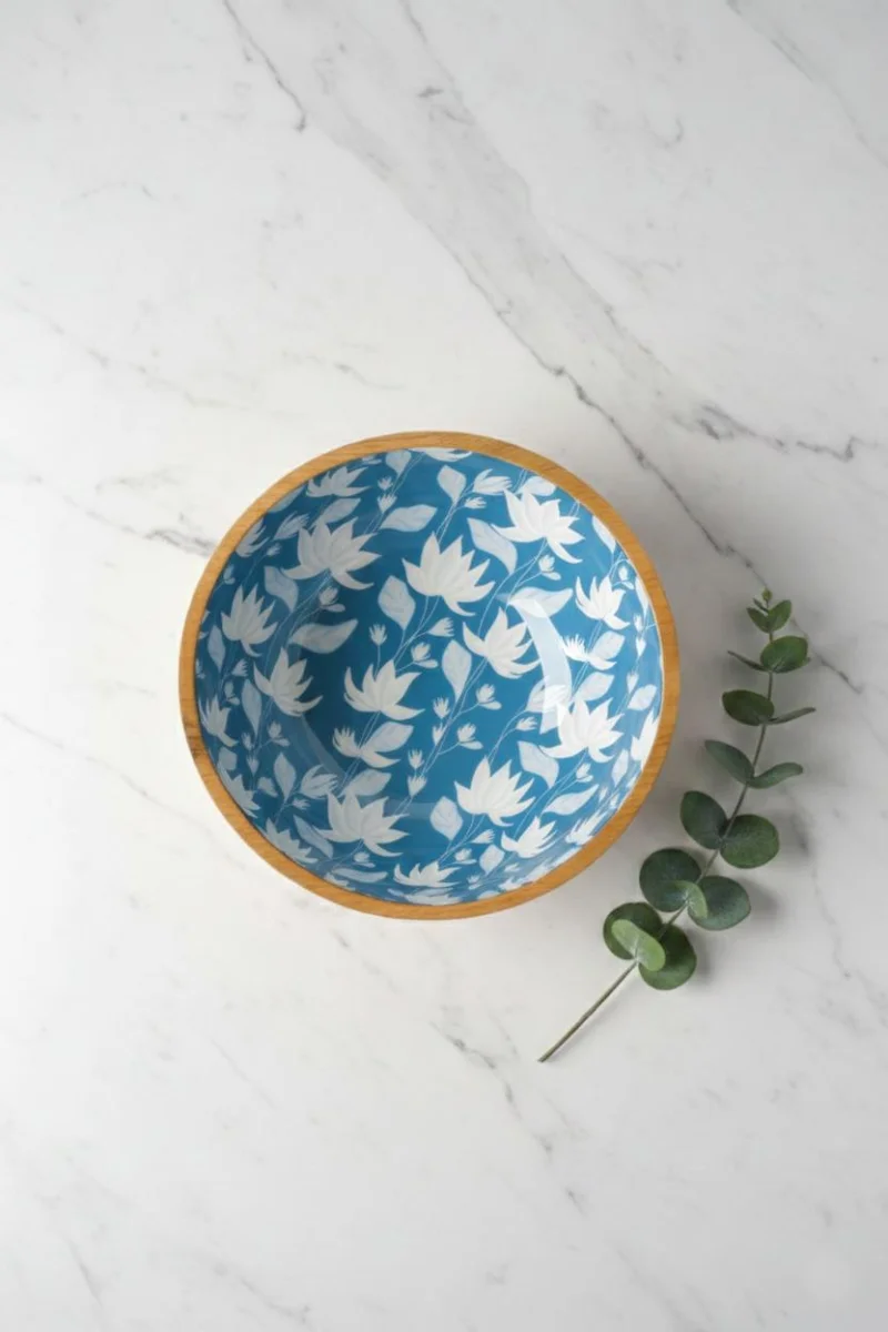 Mango Agacı Sunum Servis Kasesi & Dekoratif Kase 25 Cm Desenli