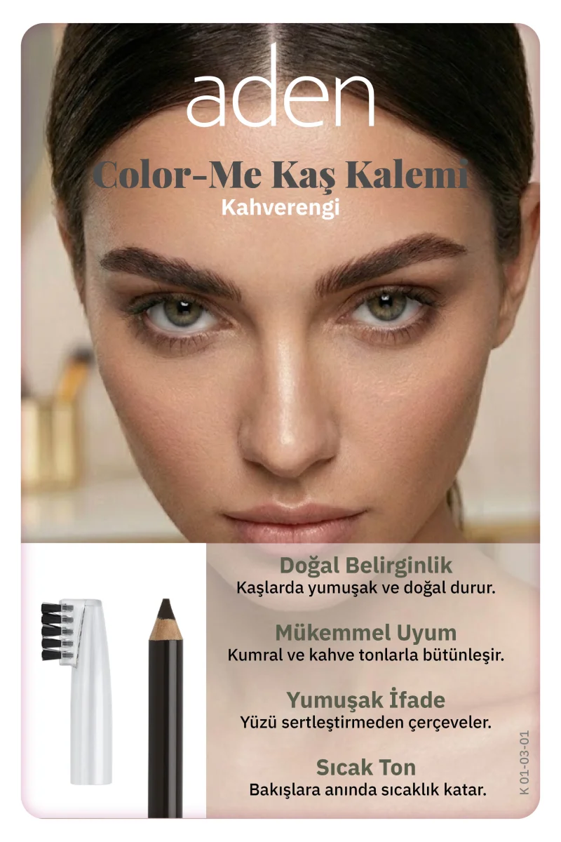 Aden Color-Me Eyebrow Pencil - Color-Me Kaş Kalemi 01 Brown(Kahverengi)