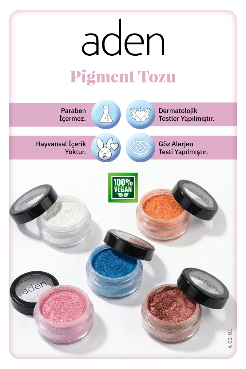 Aden Pigment Powder - Pigment Tozu Metal Gold(Metal Altın)
