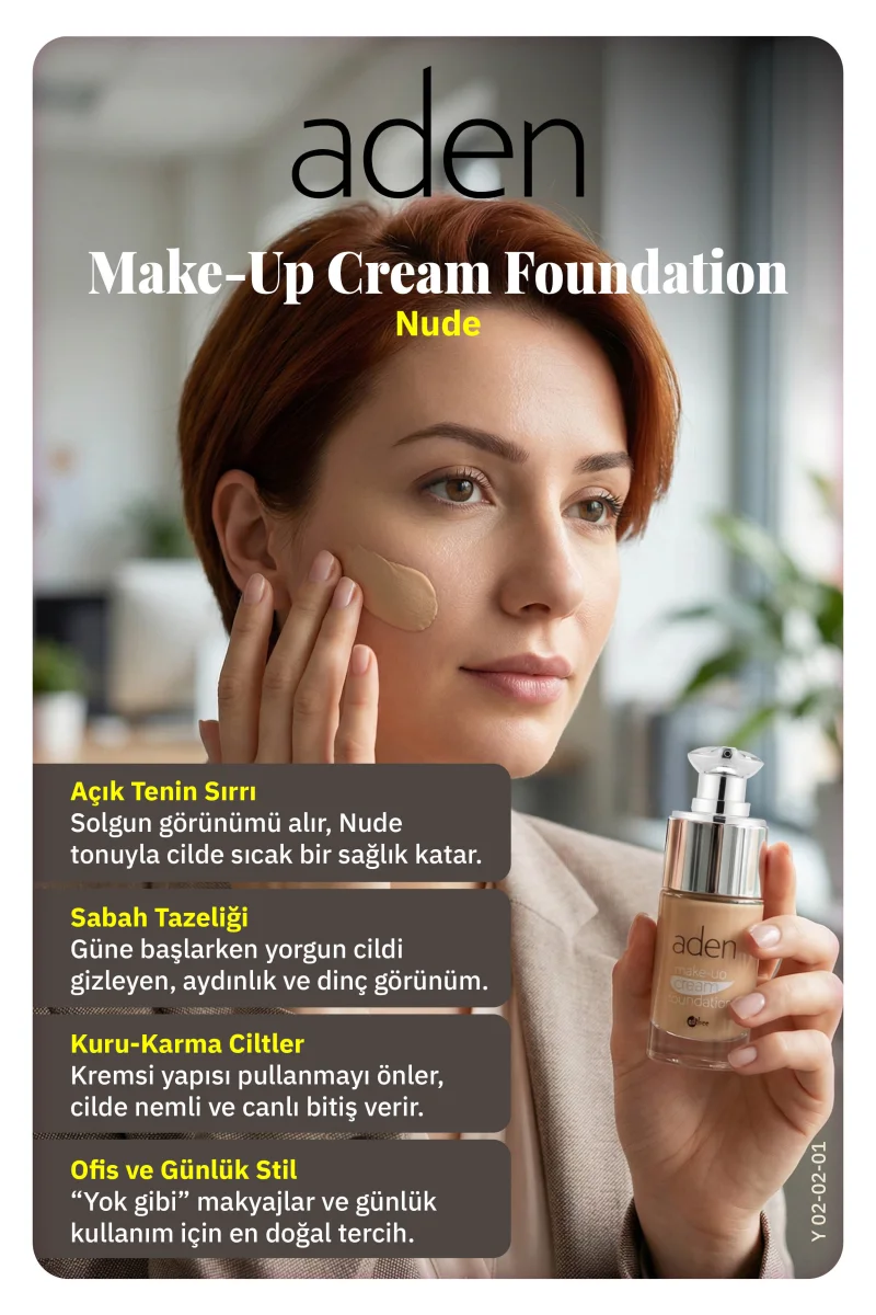 Aden Make-Up Cream Foundation Nude(Ten)