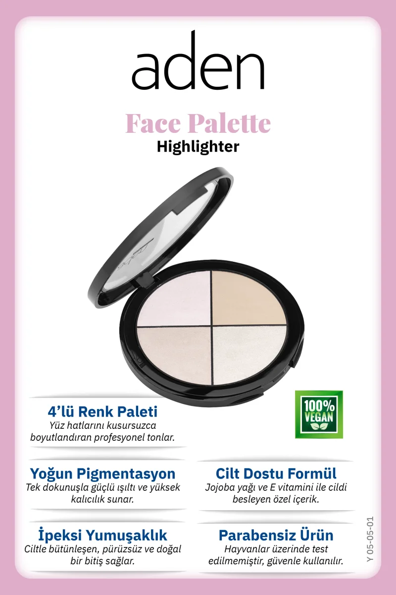 Aden Highlighter Palette - Aydınlatıcı Palet