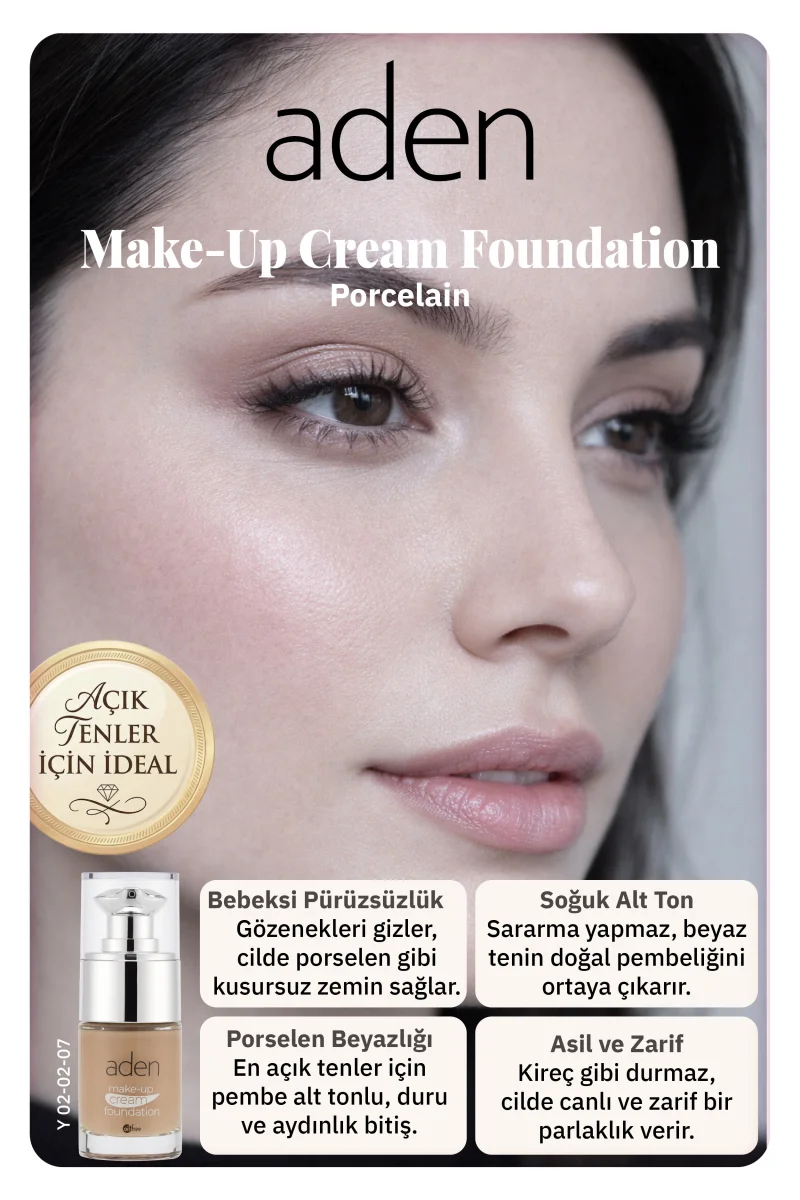 Aden Make-Up Cream Foundation Porcelain(Porselen)