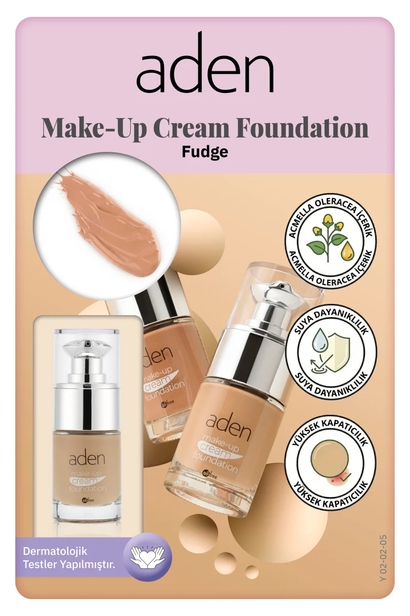 Aden Make-Up Cream Foundation Fudge(Şekerleme)