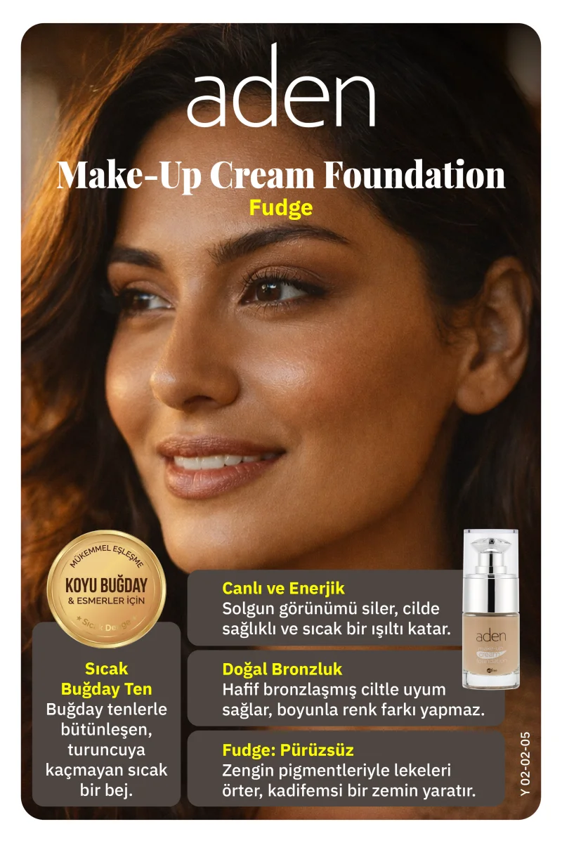 Aden Make-Up Cream Foundation Fudge(Şekerleme)