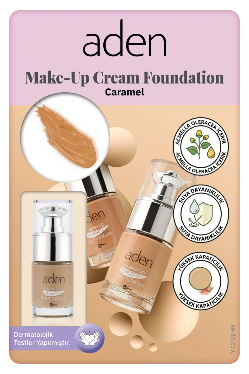 Aden Make-Up Cream Foundation Caramel(Karamel)